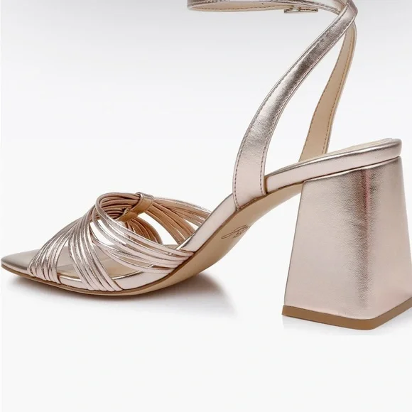 Jewel Badgley Mischka Metallic Strappy Heels